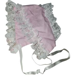 Lid'l Dolly's Pink Lace Baby Bonnet
